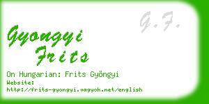 gyongyi frits business card