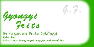 gyongyi frits business card